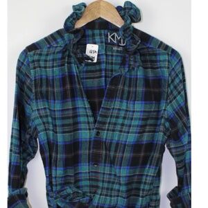 Like New KMJ Quarantina Flannel Shirt. Size Small